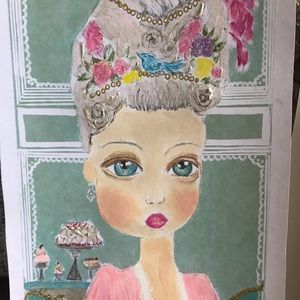 Marie Antoinette, Art Print retouched Shabby chic